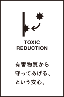 有害物質から守ってあげる、という安心。