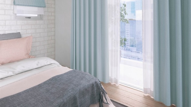 北欧インテリア② パステルカラーのカーテン