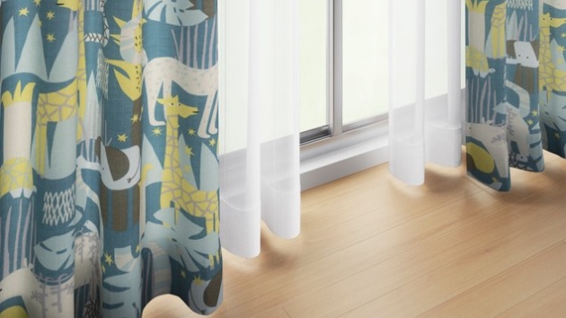 北欧インテリア③ 柄物のカーテン