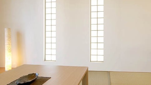和室にガラスをつける