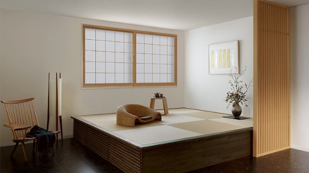 事例② 空間を高さで区切った和室