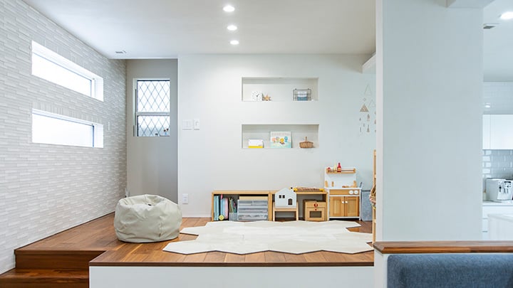 エコカラットを取り付けた子ども用リビング