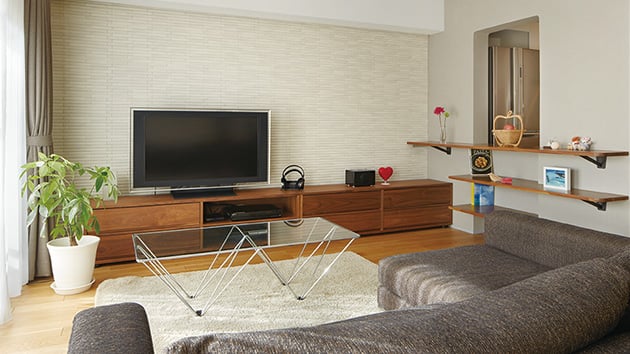 エコカラットを張ったリビング After